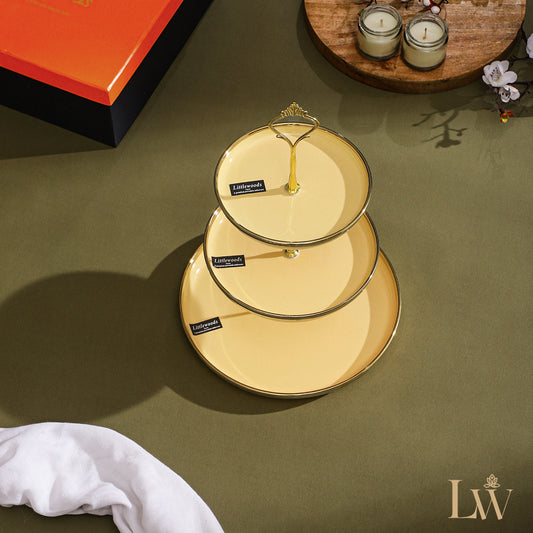 Golden 3-Tier Serving Stand