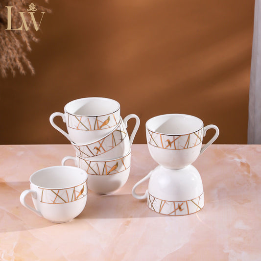 Gold Dove Cup Saucer (Set of 6)