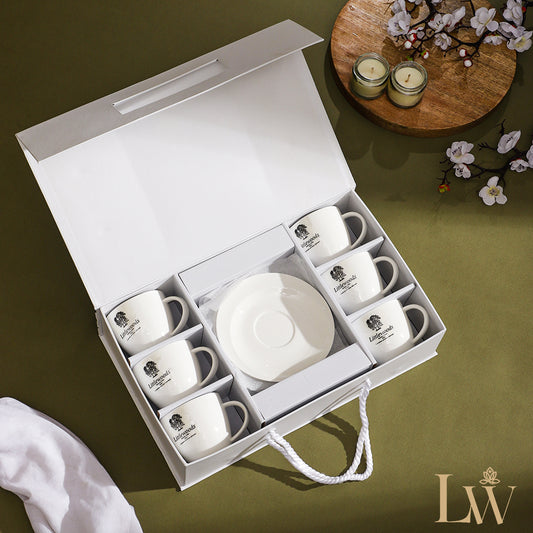 Triple White Cup Saucer