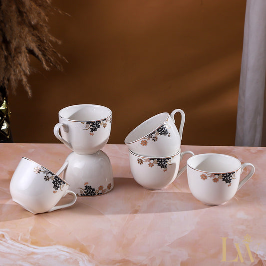 Opulent Bloom Cup Saucer (Set of 6)