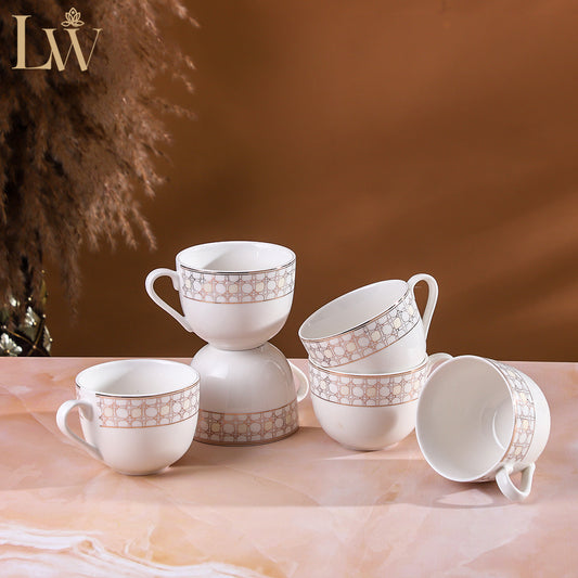 Celeste Honeycomb Cup Saucer (Set of 6)