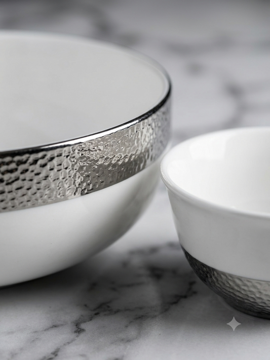 Littlewoods Hammer Silver Pudding Set