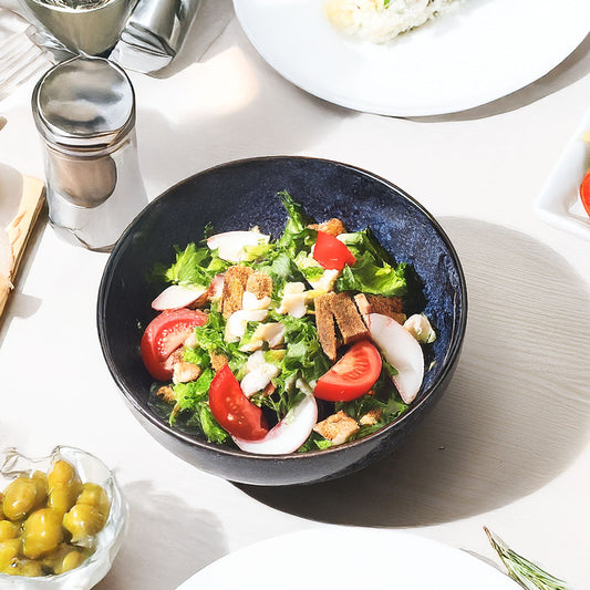 Nebula Blue Round Serving Bowl