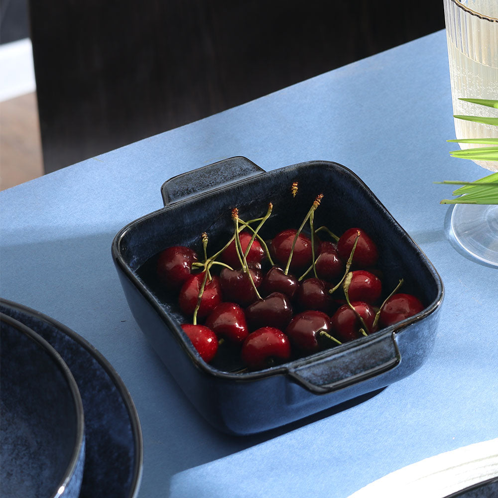 Nebula blue Sqaure Serving Dishes (Set of 3)