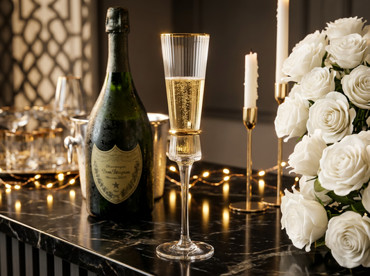 Signature Gold Ring Champagne Glass