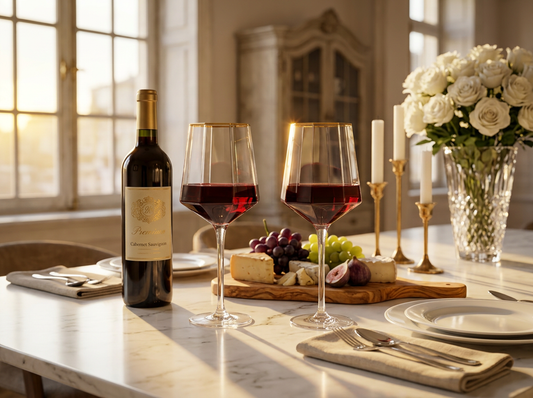 Signature Gold Prism Wine Glass