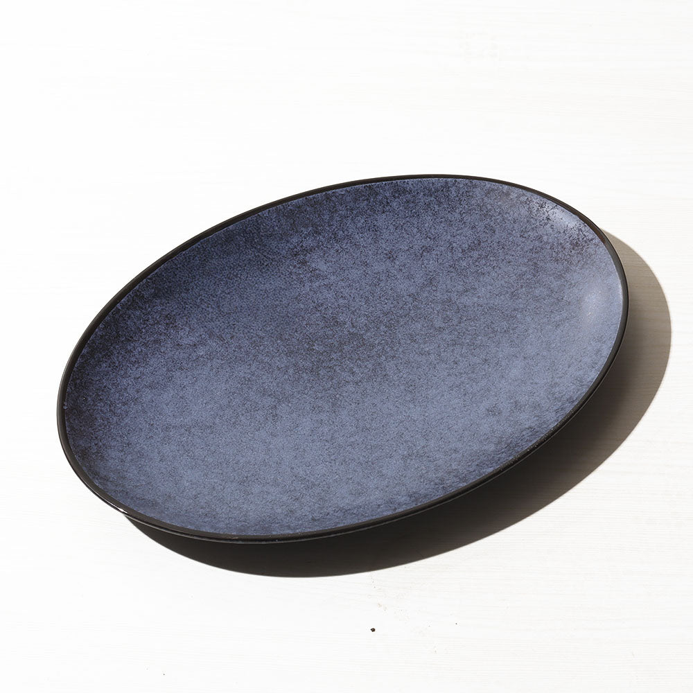 Nebula blue Oval platter (Large)