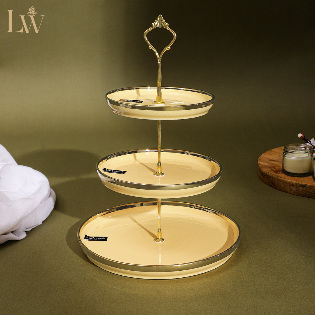 Golden 3-Tier Serving Stand