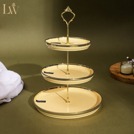 Golden 3-Tier Serving Stand