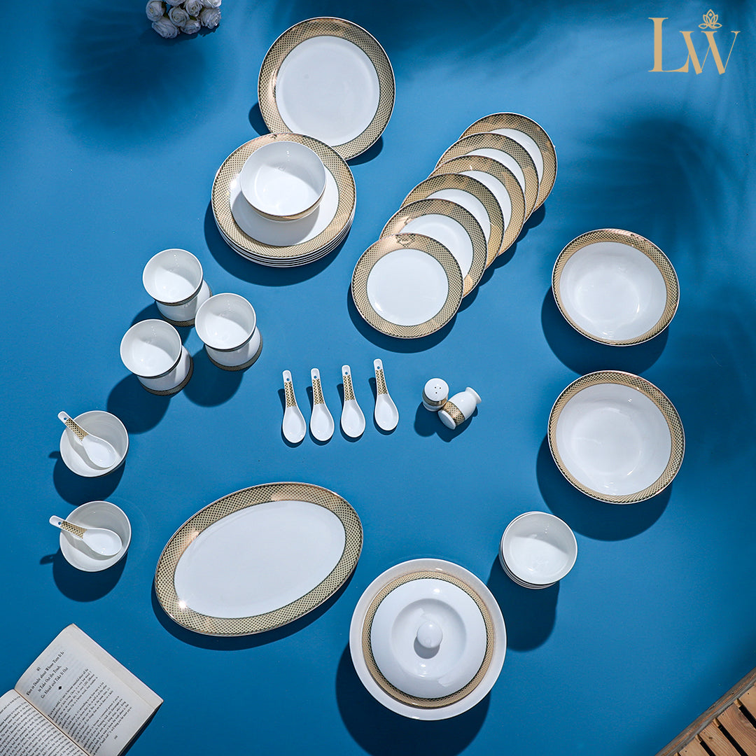 Amber Yellow 38 Piece Dinner Set