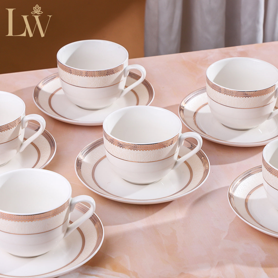 Roseate Grace Cup Saucer (Set of 6)