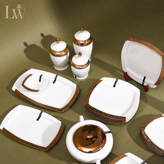 Littlewood Golden Edge 33 Pieces Dinner Set