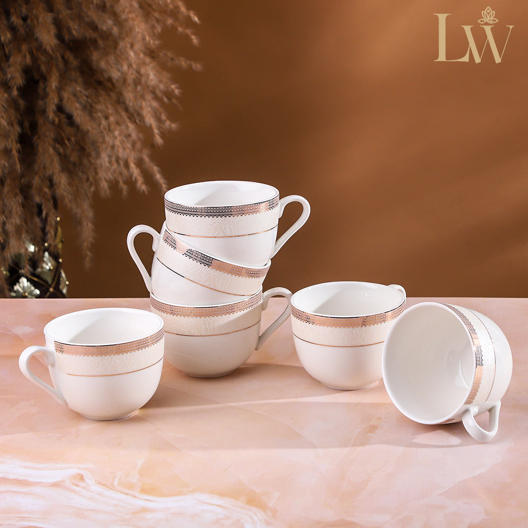 Roseate Grace Cup Saucer (Set of 6)