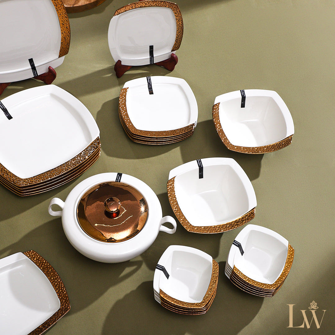 Littlewood Golden Edge 33 Pieces Dinner Set