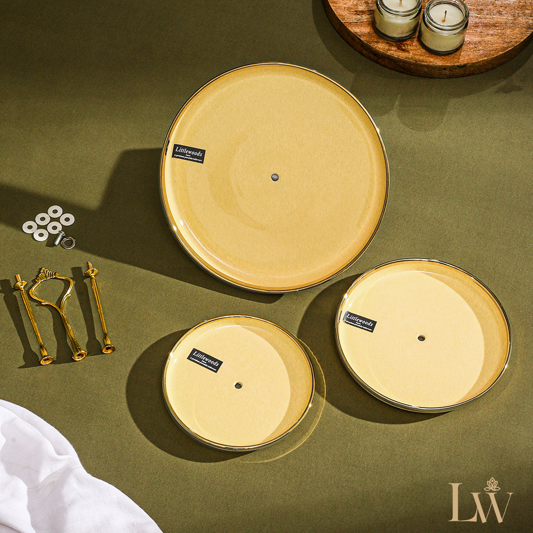 Golden 3-Tier Serving Stand