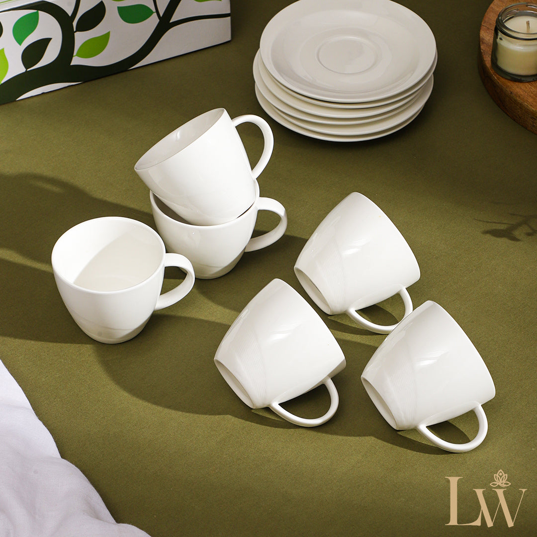 Triple White Cup Saucer