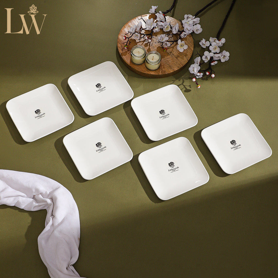 Triple White Plates Set