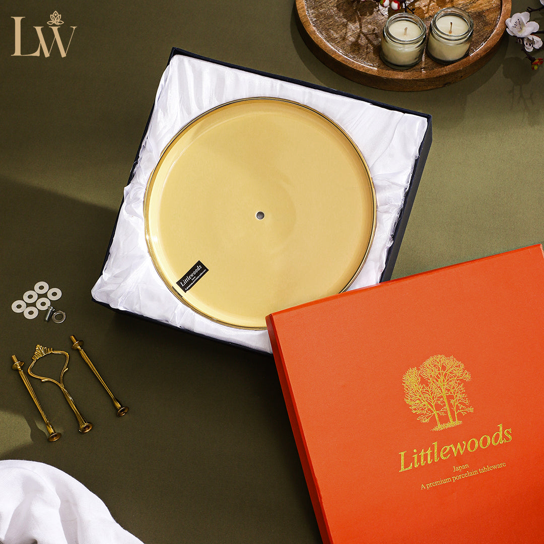 Golden 3-Tier Serving Stand