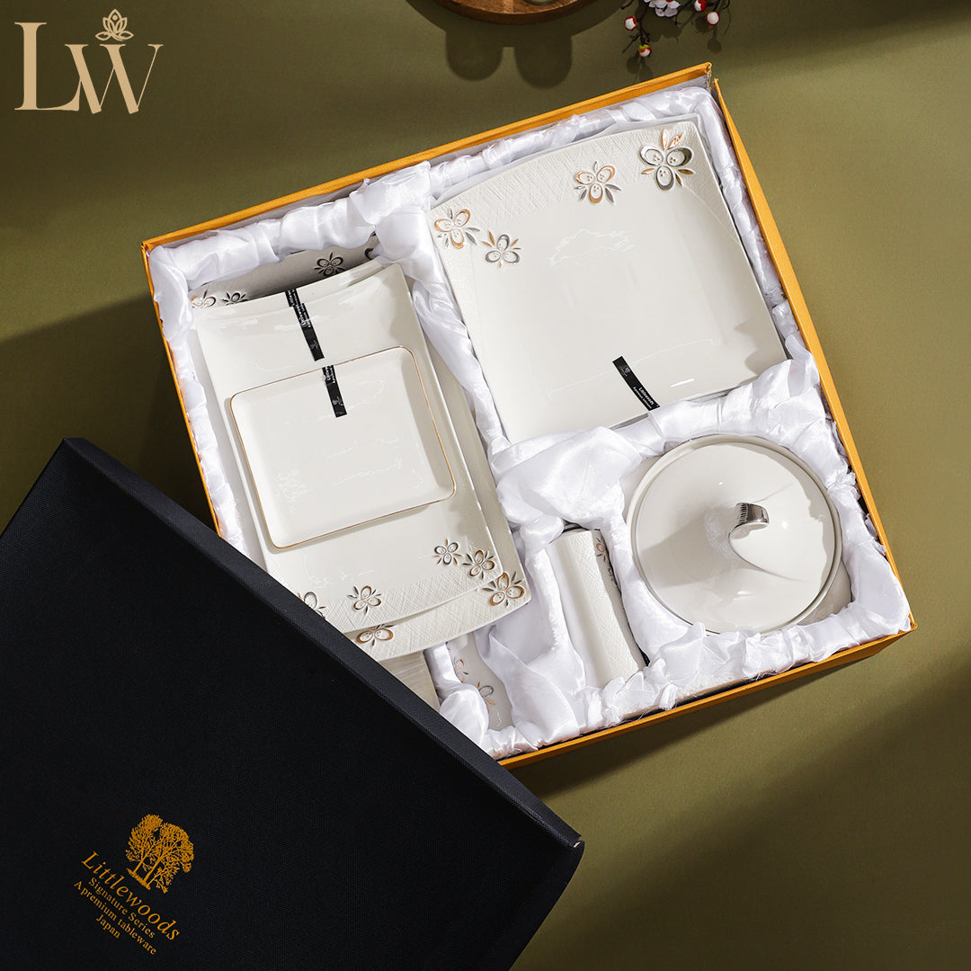 Littlewoods Blooming Square Dinner Set (35 Pcs)