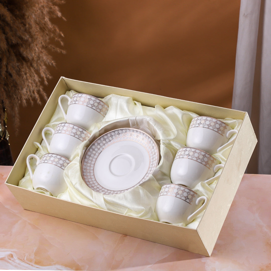 Celeste Honeycomb Cup Saucer (Set of 6)