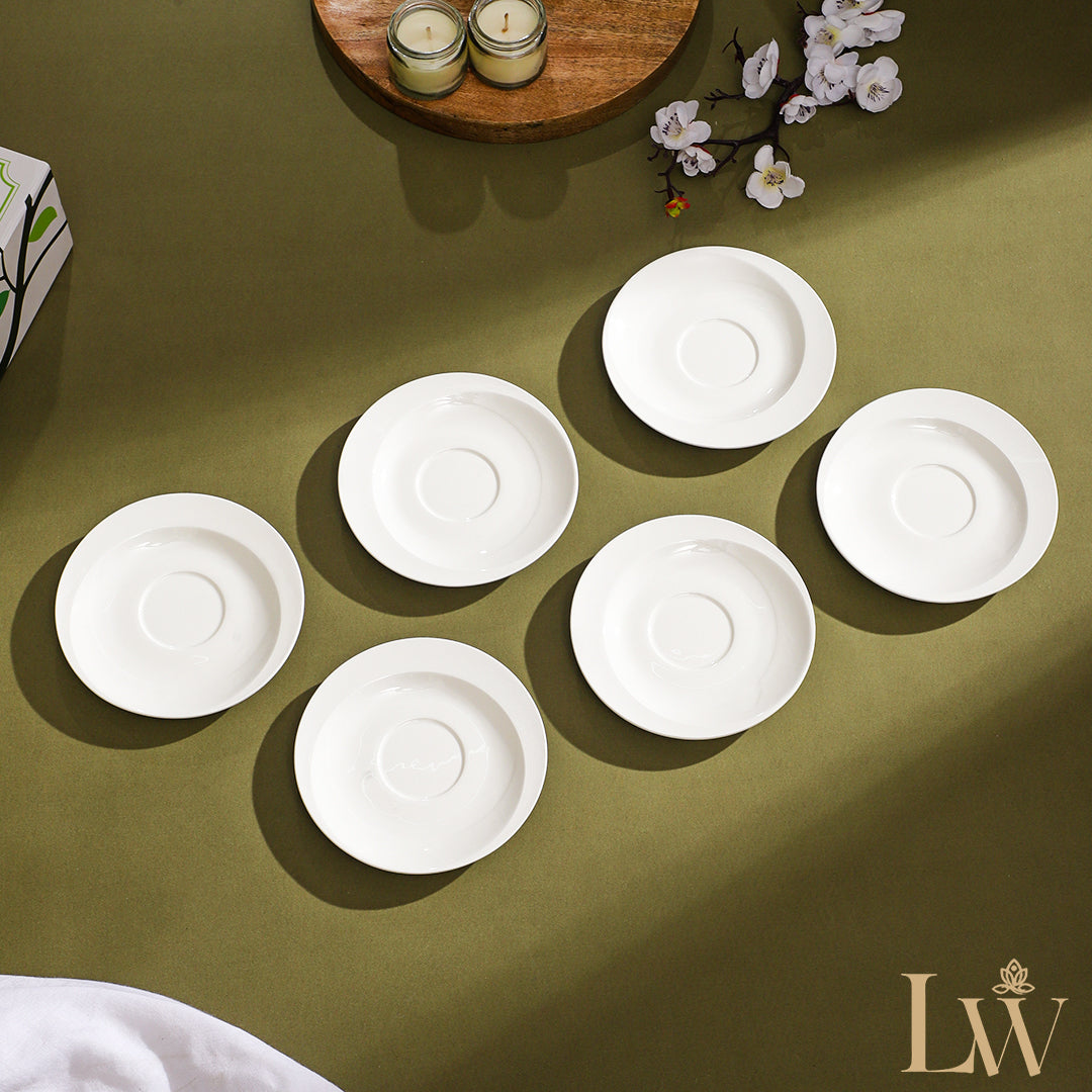 Triple White Cup Saucer