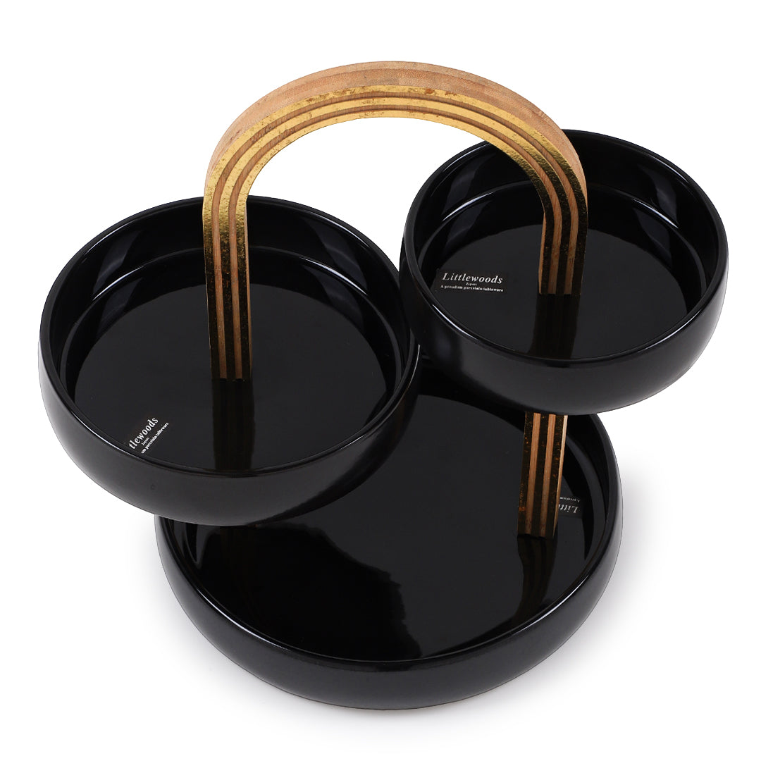 Black 3-Tier Serving Stand