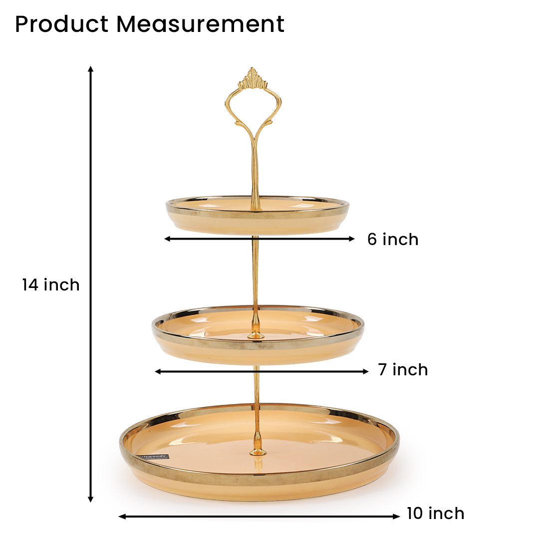 Golden 3-Tier Serving Stand