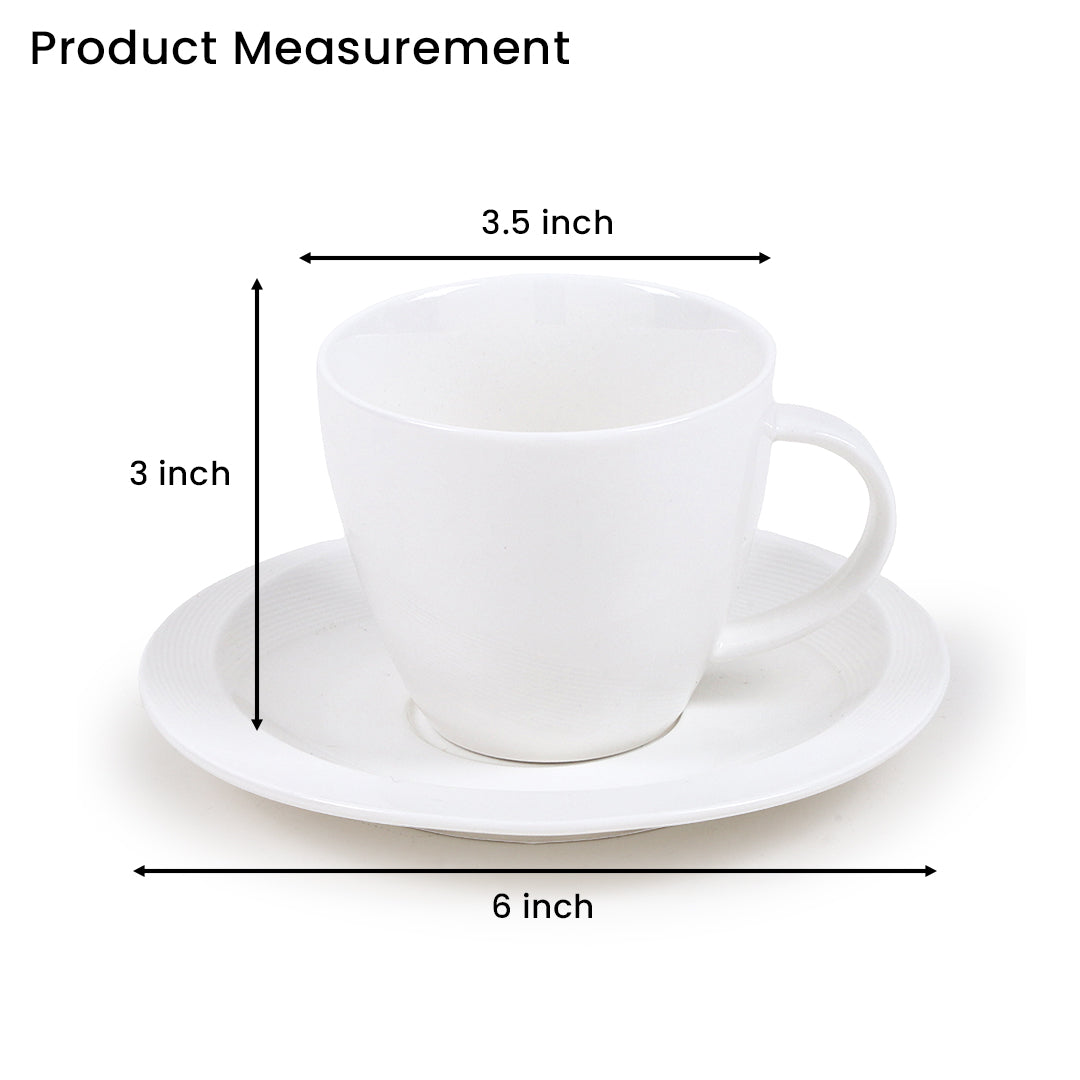 Triple White Cup Saucer