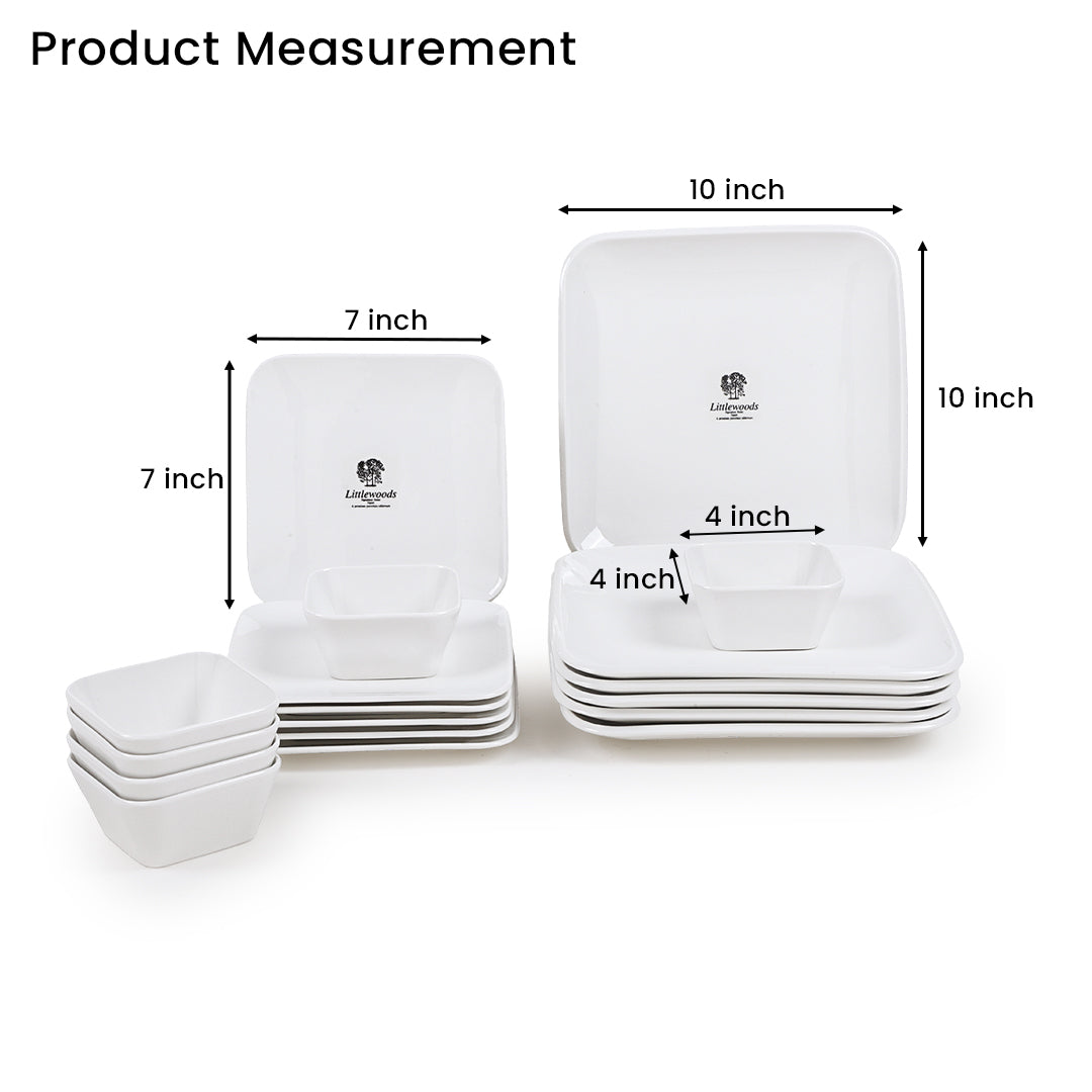 Triple White Plates Set
