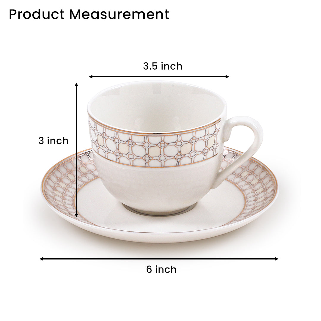 Celeste Honeycomb Cup Saucer (Set of 6)