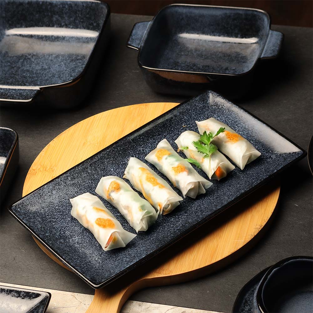 Nebula Blue Rectangle Platter (Large)