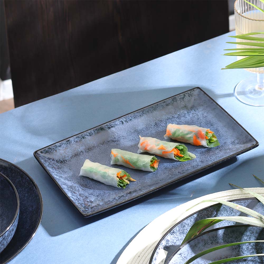 Nebula Blue Rectangle Platter (Small)