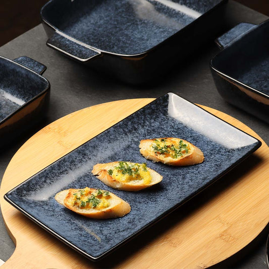 Nebula Blue Rectangle Platter (Small)