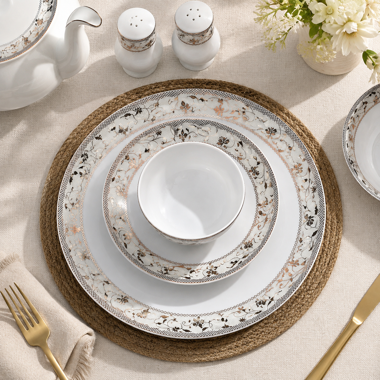 Serene Vine 38 Piece Dinner Set