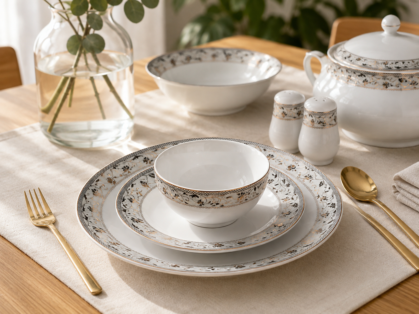 Serene Vine 38 Piece Dinner Set