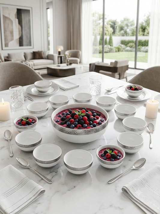 Littlewoods Hammer Silver Pudding Set