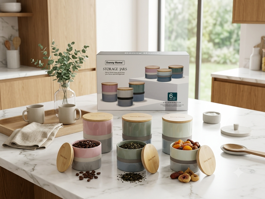 Littlewoods 6 Piece Pastel Harmony Jars