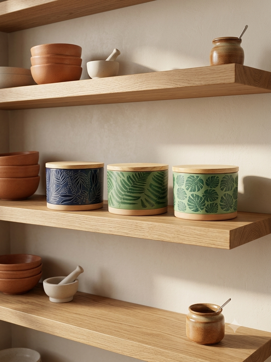 Littlewoods Botanical Ceramic Jars - Small