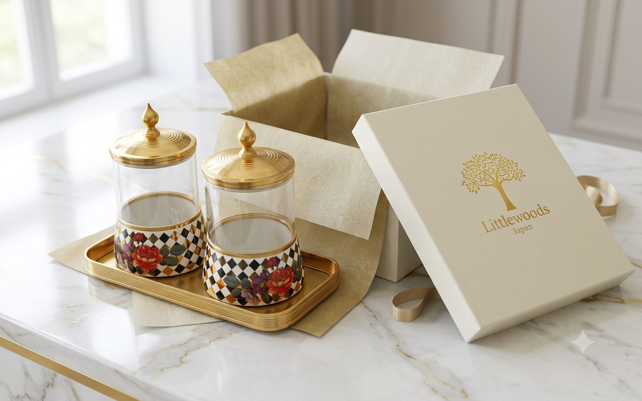 Littlewoods Aurelia Check & Blossom Jar
