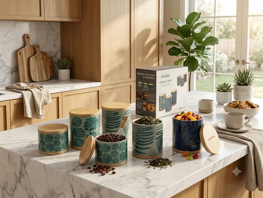 Littlewoods 6 Piece Ceramic Botanical Jars