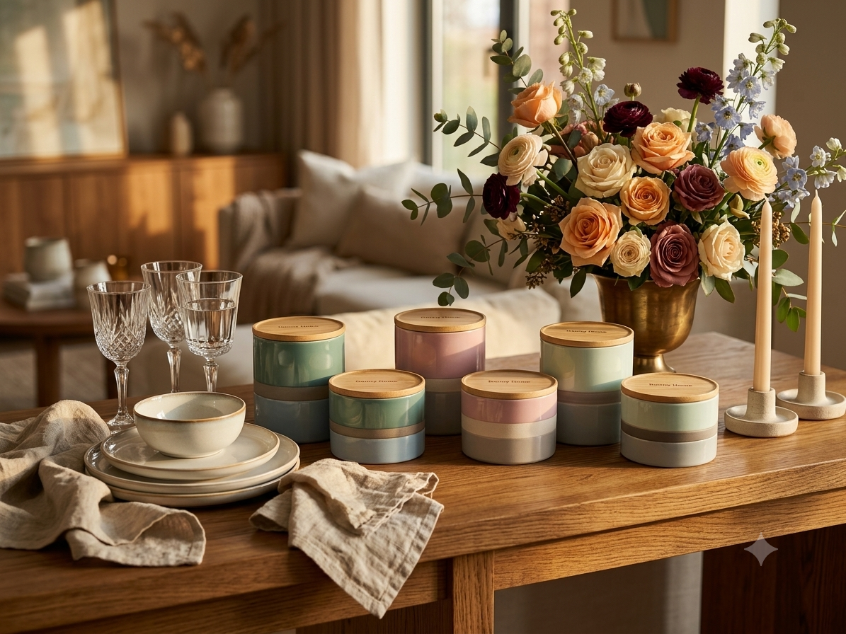 Littlewoods 6 Piece Pastel Harmony Jars