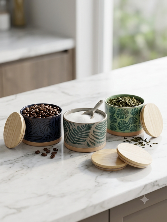 Littlewoods Botanical Ceramic Jars - Small