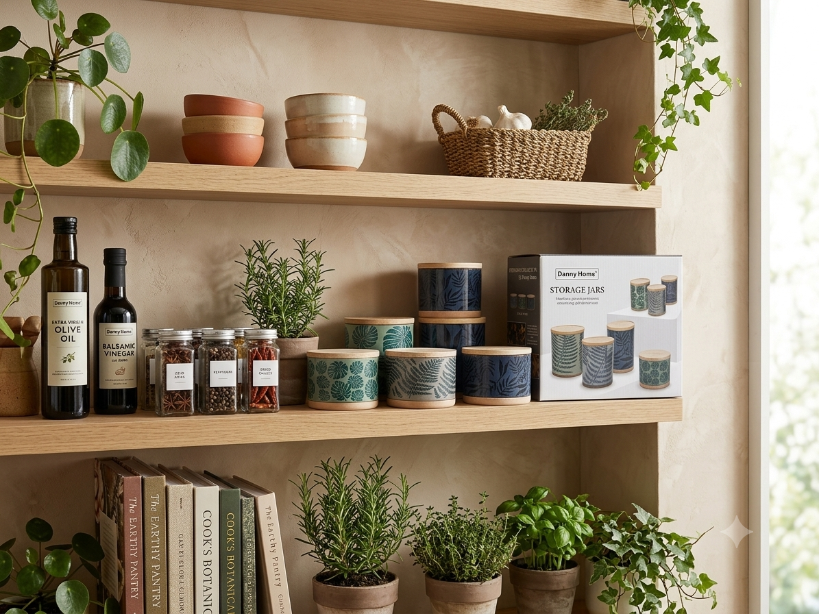 Littlewoods 6 Piece Ceramic Botanical Jars
