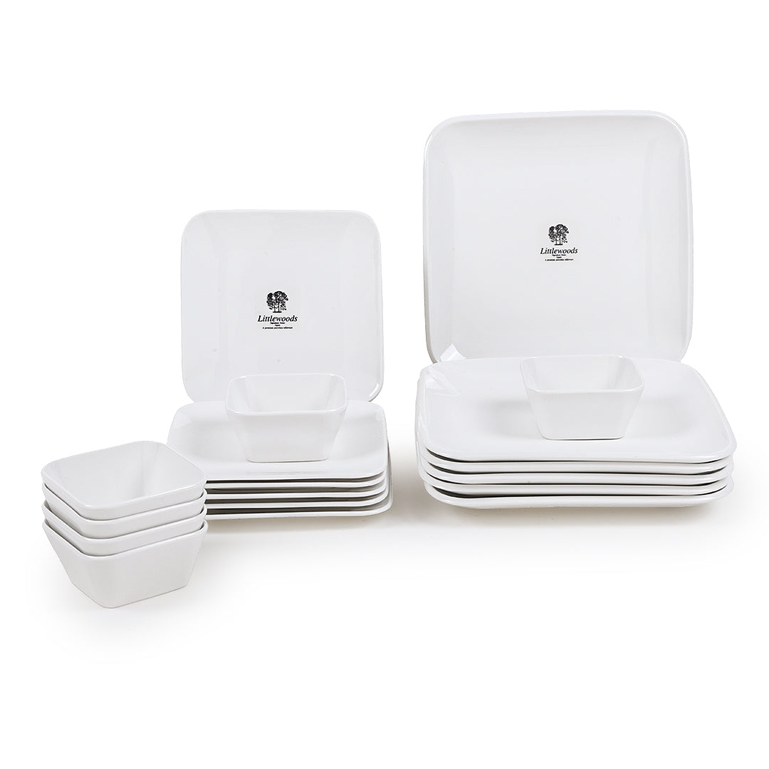 Triple White Plates Set
