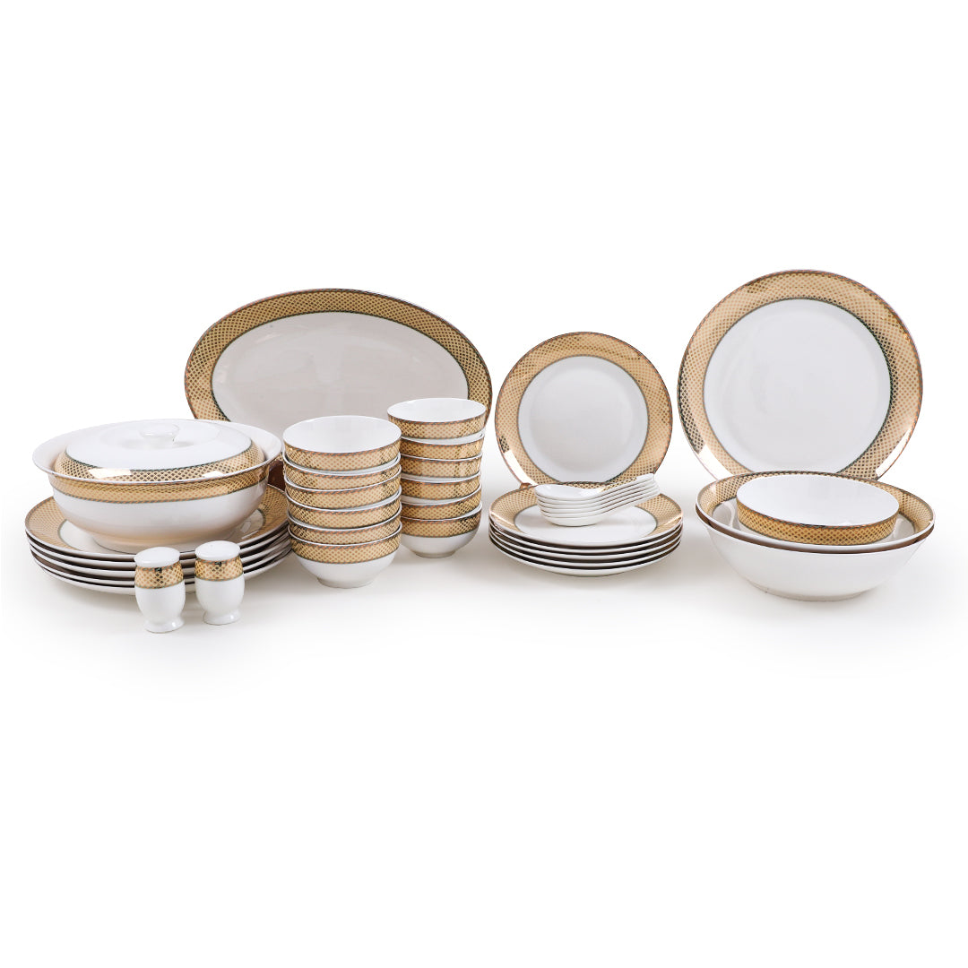 Amber Yellow 38 Piece Dinner Set