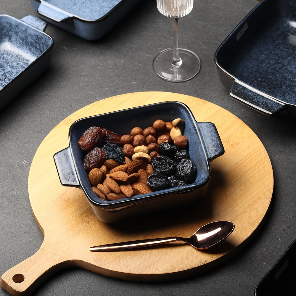 Nebula Blue Square Serving Dish (Small)