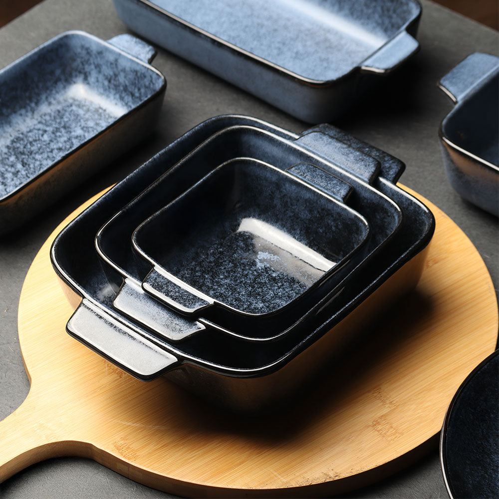 Nebula Blue Square Serving Dish (Small)