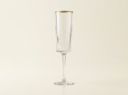 Signature Fluted Gold Line Champagne Glass