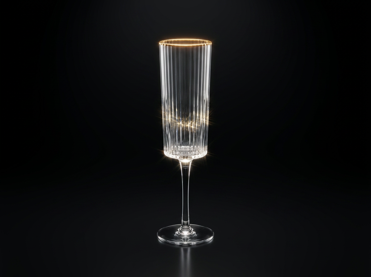 Signature Fluted Gold Line Champagne Glass