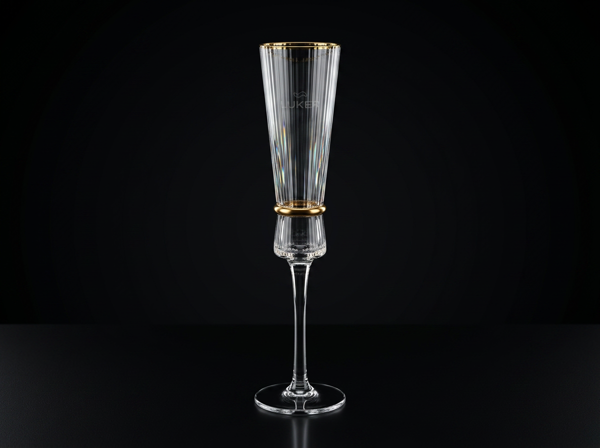 Signature Gold Ring Champagne Glass